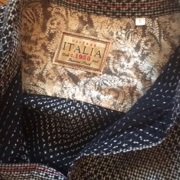 Men’s Vintage ITALIA Trade c. 1958 LS Buttonup - Picture 11 of 13